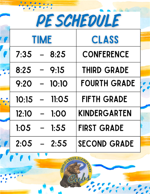 PE Schedule